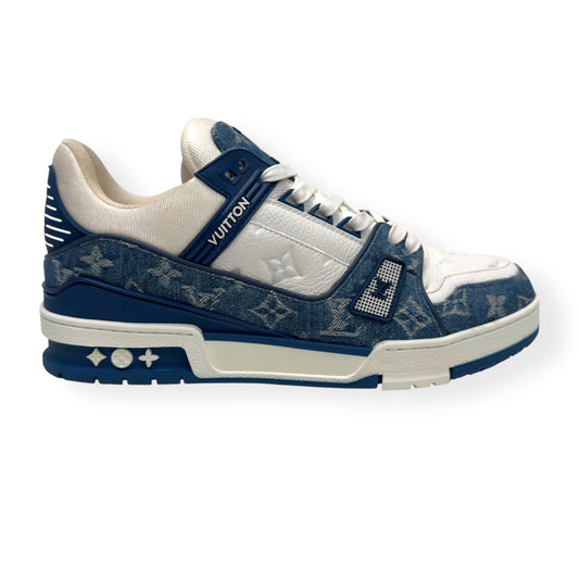 LOUIS VUITTON DENIM LV TRAINER BLUE UK8 | UK 8, Blue