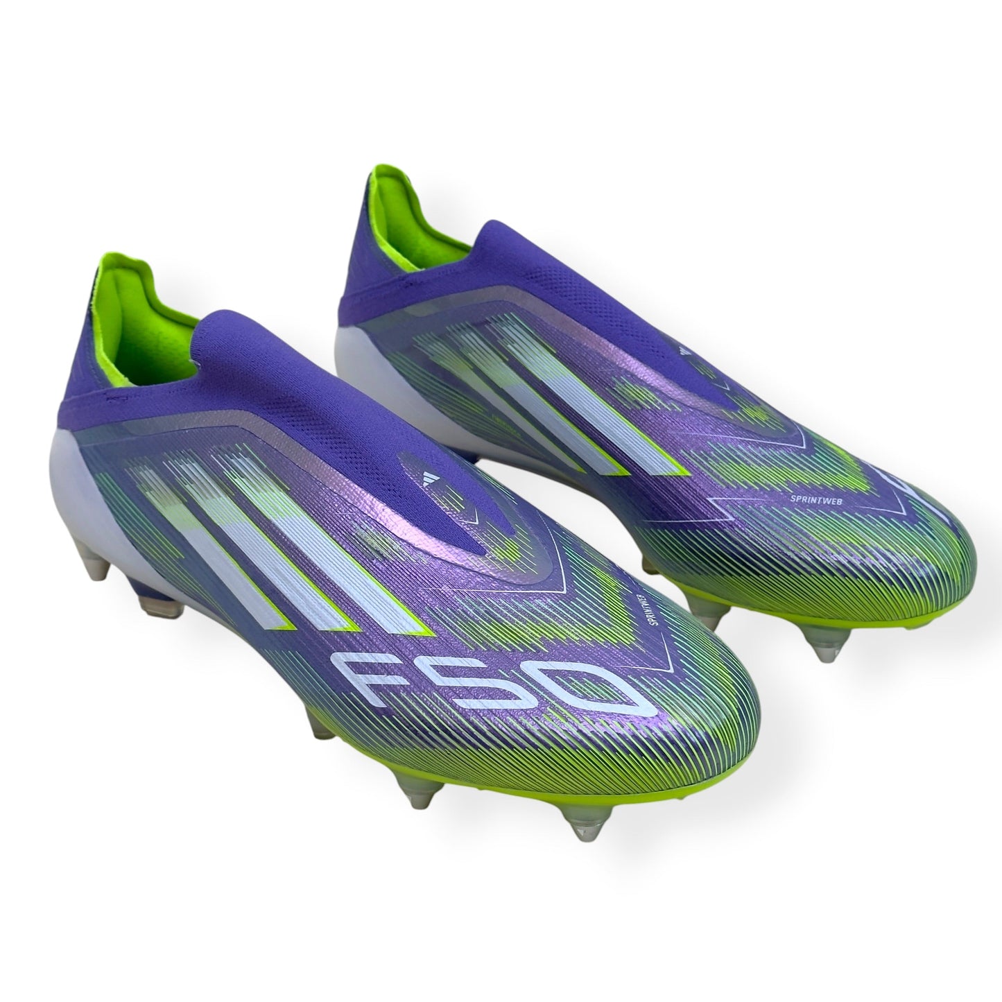 ADIDAS F50 ELITE LL SG FOOTBALL BOOTS PURPLE / GREEN UK10.5 | UK 10.5, Green