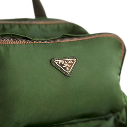 Prada Tessuto Nylon Multi-Pocket Khaki Green Rucksack
