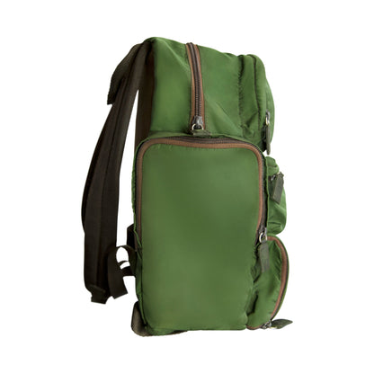 Prada Tessuto Nylon Multi-Pocket Khaki Green Rucksack