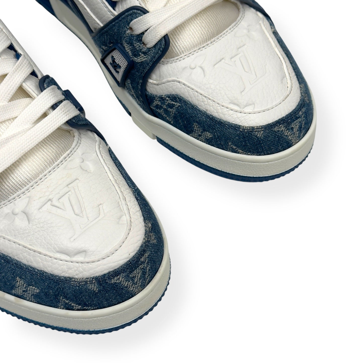 LOUIS VUITTON DENIM LV TRAINER BLUE UK8 | UK 8, Blue