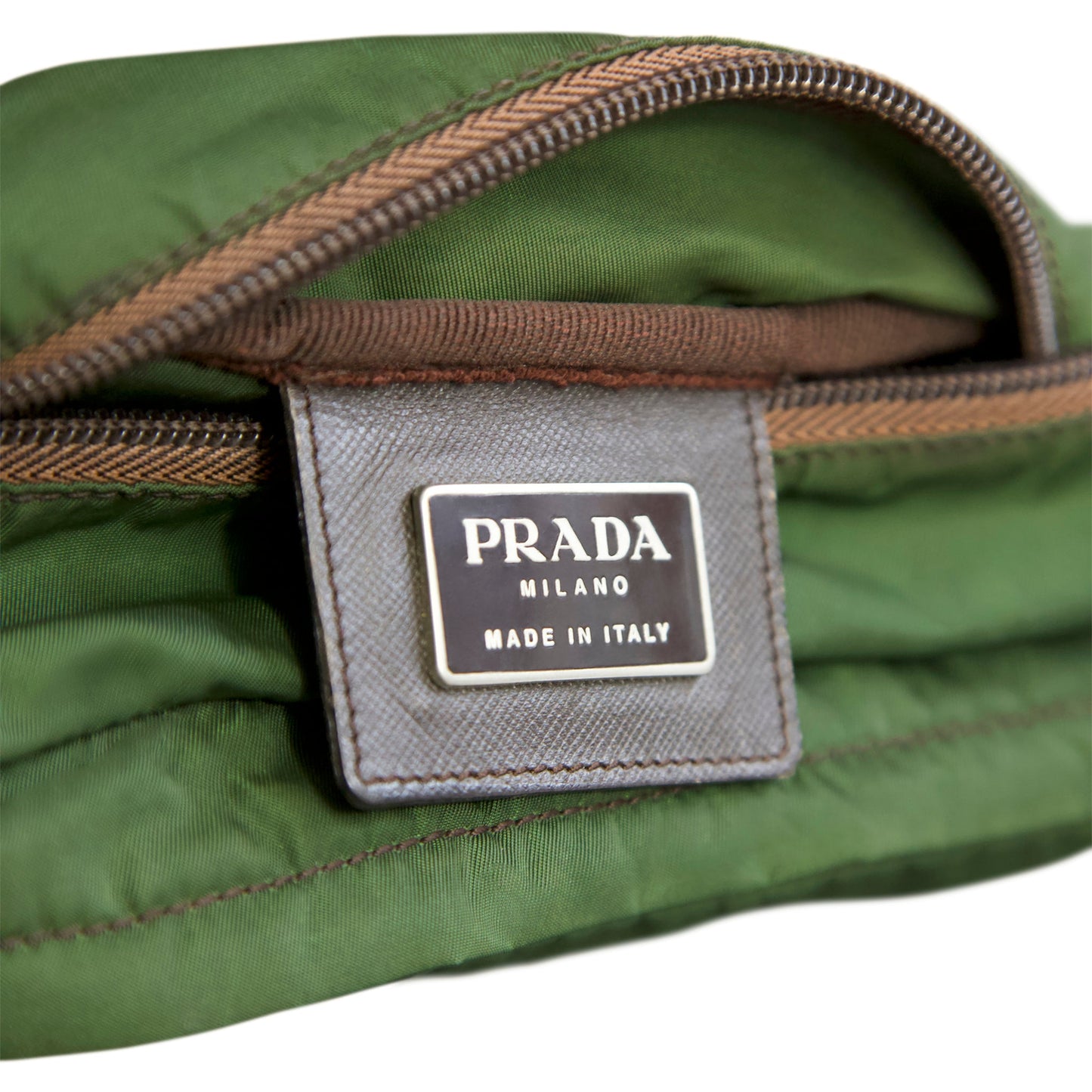 Prada Tessuto Nylon Multi-Pocket Khaki Green Rucksack