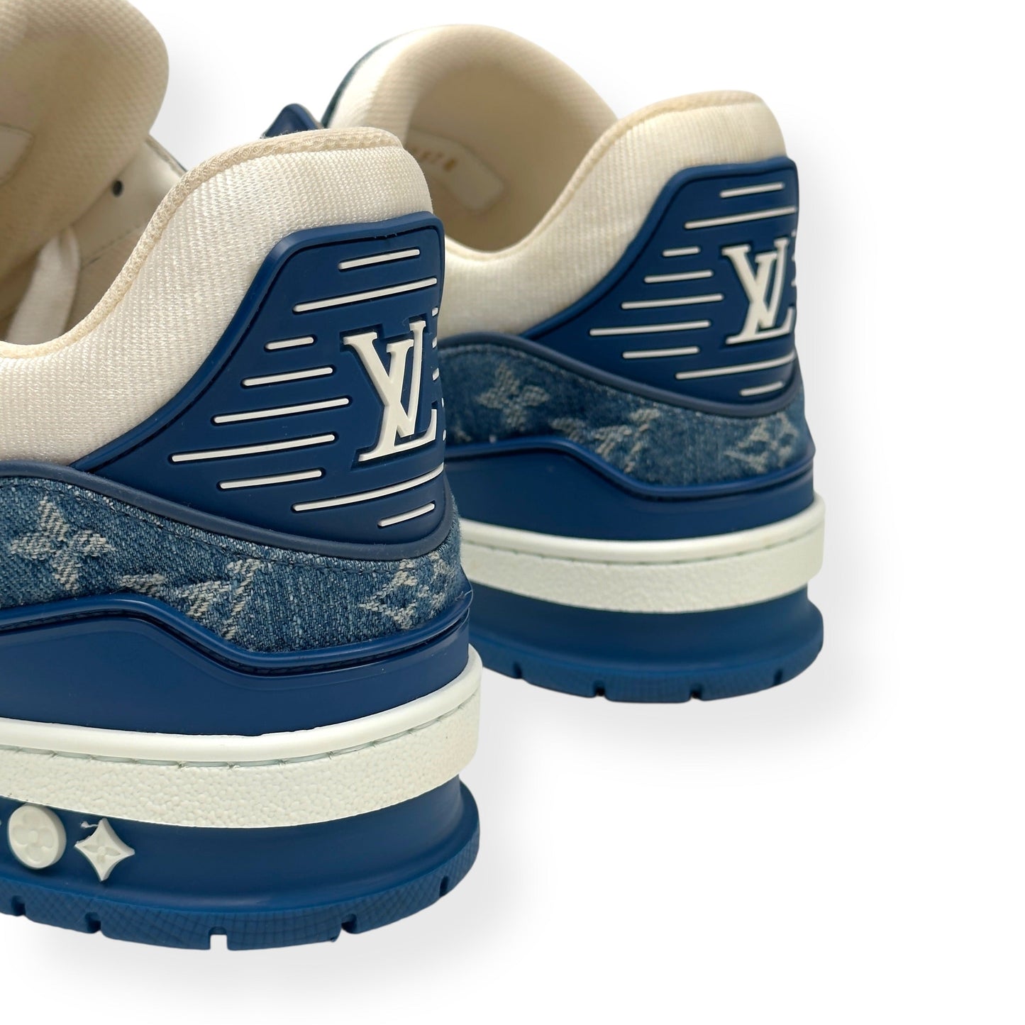 LOUIS VUITTON DENIM LV TRAINER BLUE UK8 | UK 8, Blue