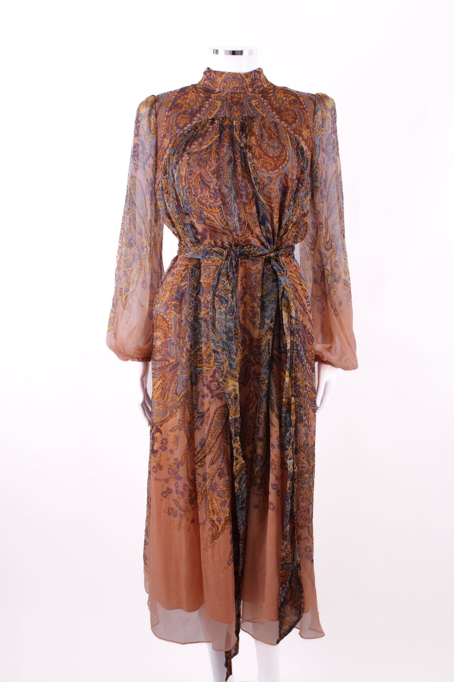Zimmermann Silk High Neck Paisley Print Dress Multi 1 | O/S, TBD