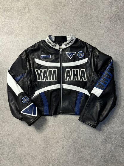 VT Rework: Yamaha VT Logo Cropped Leather Racing Jacket SC: 5782