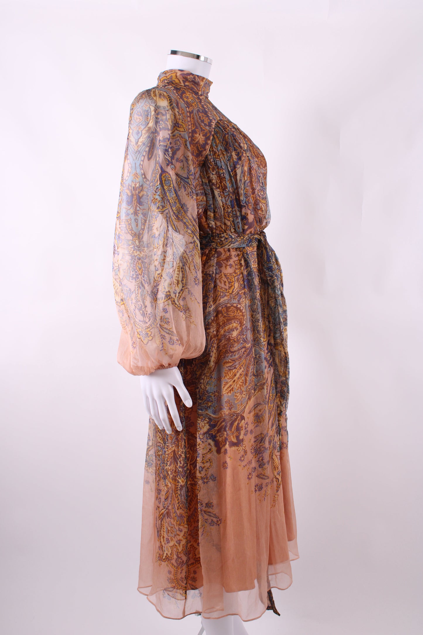 Zimmermann Silk High Neck Paisley Print Dress Multi 1 | O/S, TBD