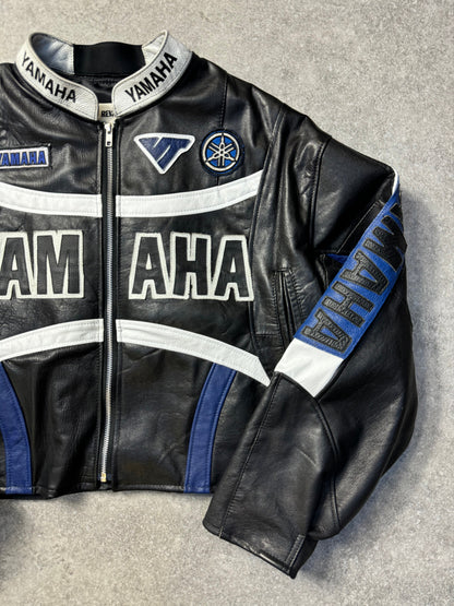 VT Rework: Yamaha VT Logo Cropped Leather Racing Jacket SC: 5782