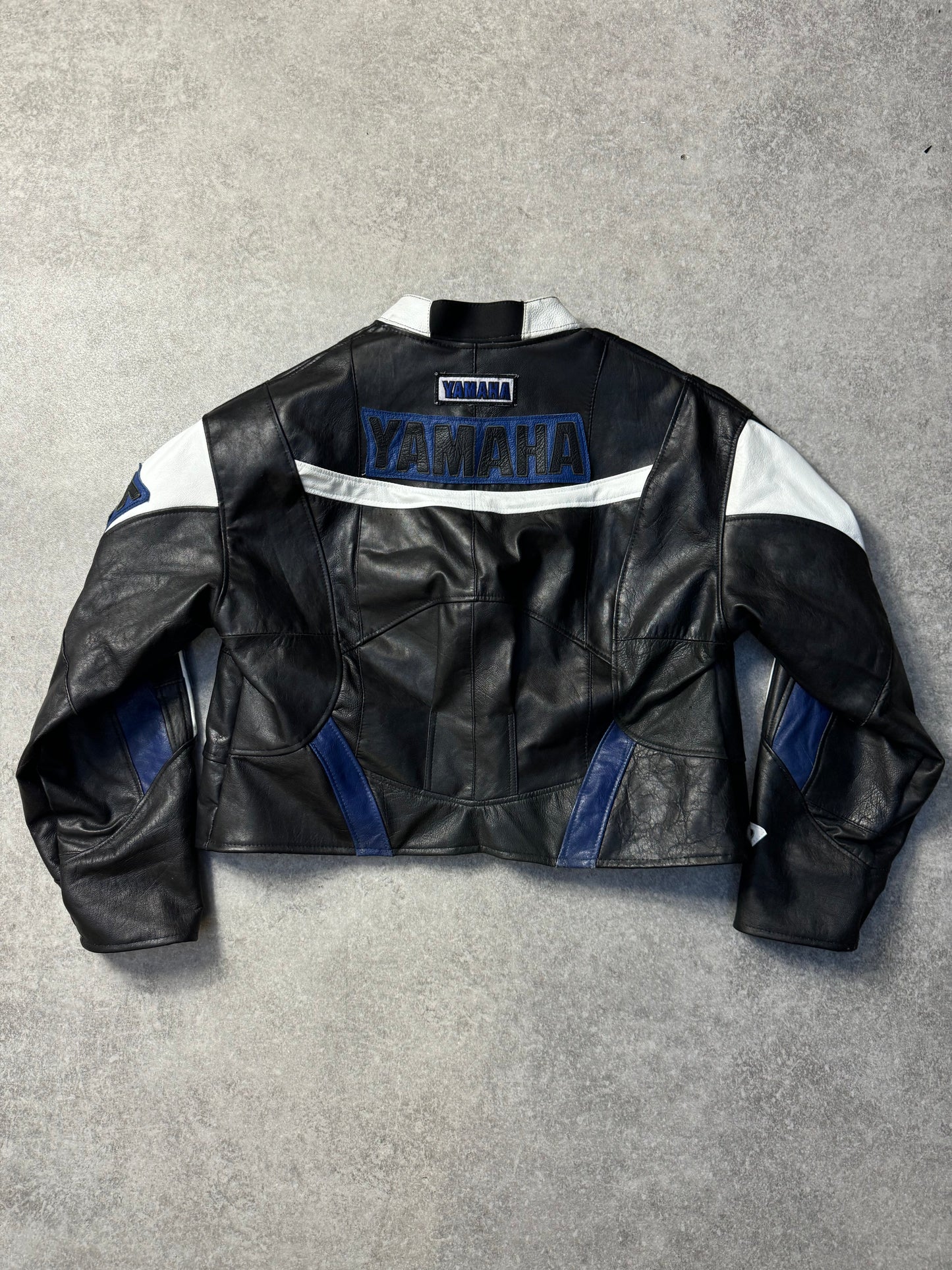 VT Rework: Yamaha VT Logo Cropped Leather Racing Jacket SC: 5782