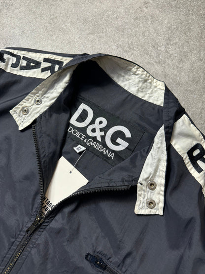 D&G Logo Embroidered Nylon Logo Racing Jacket