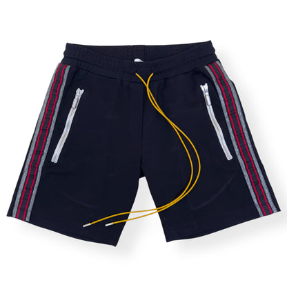RHUDE TRAXEDO STRETCH-JERSEY SHORTS BLACK XS | XS, Black