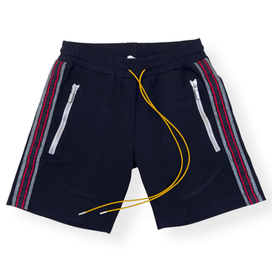 RHUDE TRAXEDO STRETCH-JERSEY SHORTS BLACK XS | XS, Black