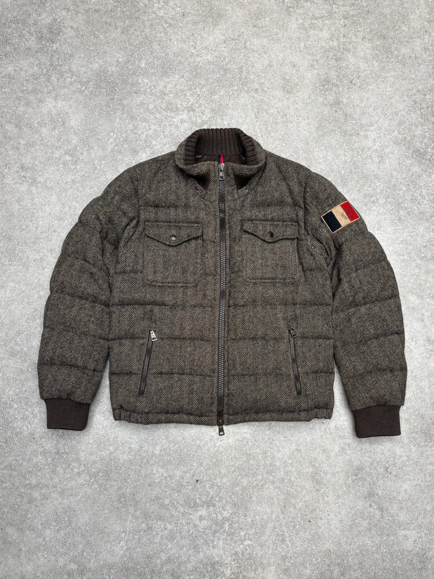 Moncler Harringbone Quilted Puffer Down Jacket