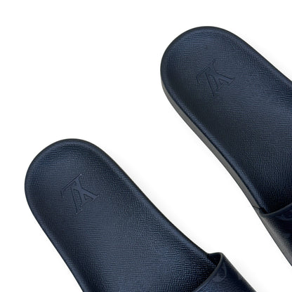 LOUIS VUITTON MONOGRAM ECLIPSE SLIDES BLACK UK10 | UK 10, Black