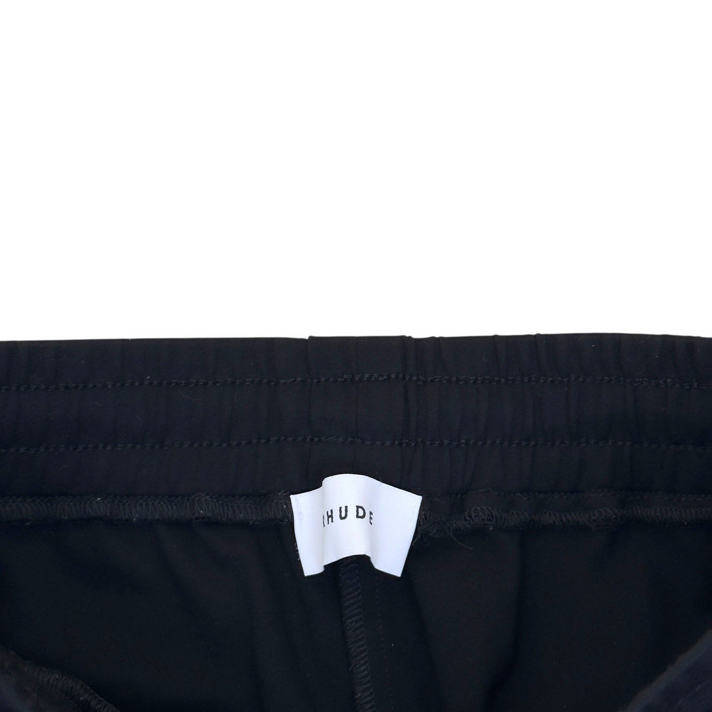RHUDE TRAXEDO STRETCH-JERSEY SHORTS BLACK XS | XS, Black