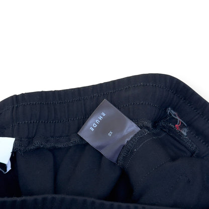 RHUDE TRAXEDO STRETCH-JERSEY SHORTS BLACK XS | XS, Black