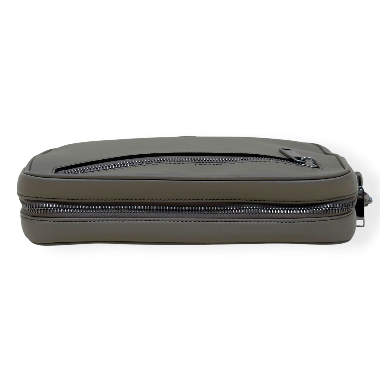 DIOR CD ICON GRAINED LEATHER ZIPPED POUCH TAUPE S | O/S, Taupe