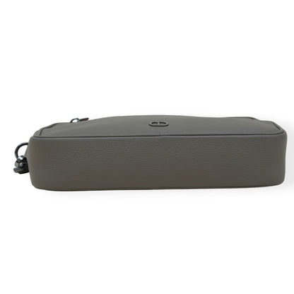 DIOR CD ICON GRAINED LEATHER ZIPPED POUCH TAUPE S | O/S, Taupe