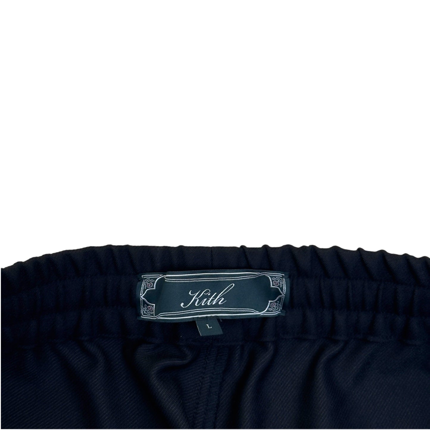 KITH DOUBLE WEAVE ELMHURST TRACK PANTS BLACK L | Large, Black