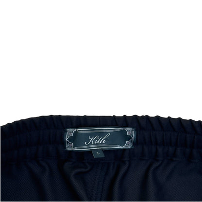 KITH DOUBLE WEAVE ELMHURST TRACK PANTS BLACK L | Large, Black