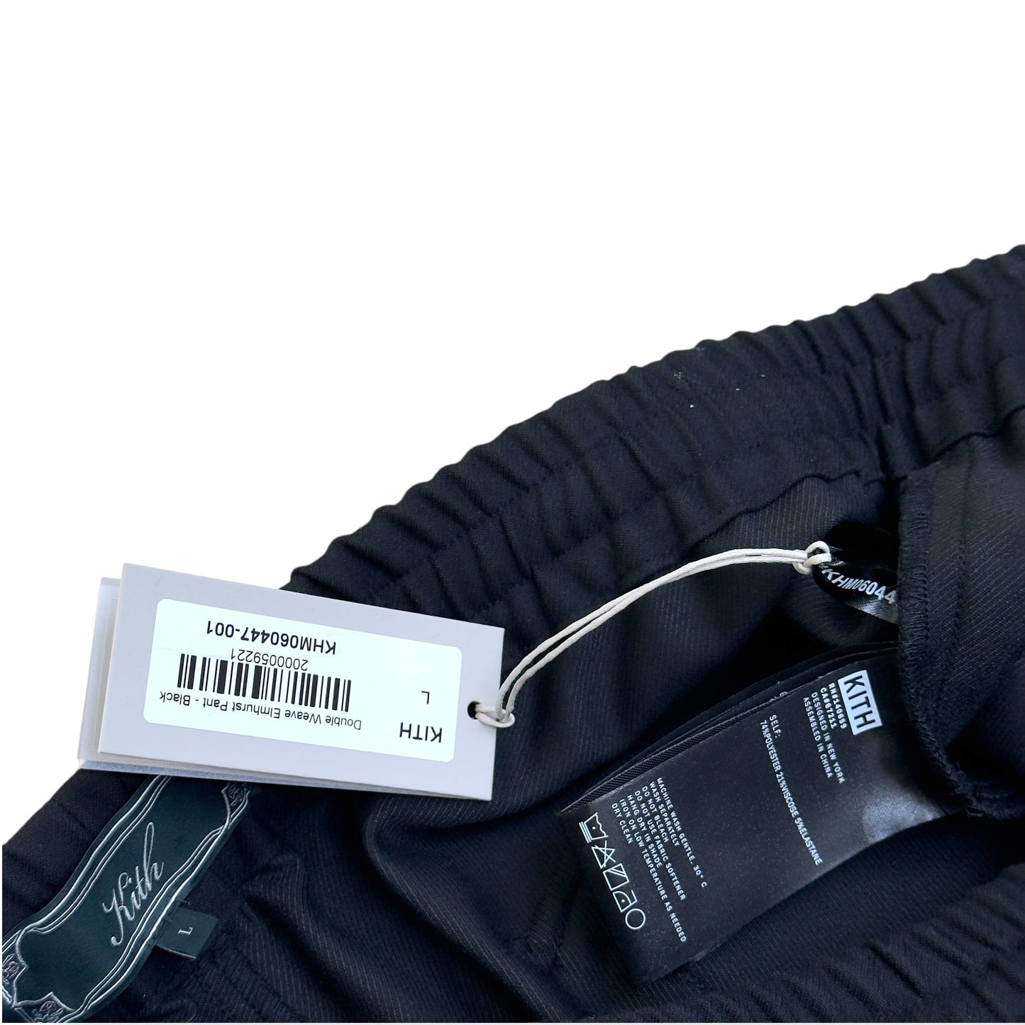 KITH DOUBLE WEAVE ELMHURST TRACK PANTS BLACK L | Large, Black