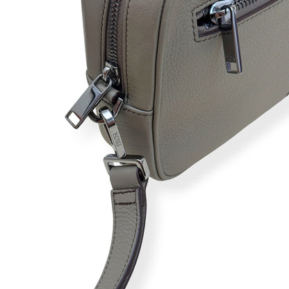 DIOR CD ICON GRAINED LEATHER ZIPPED POUCH TAUPE S | O/S, Taupe