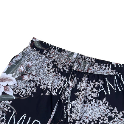 AMIRI HIBISCUS TIKI SILK SHORTS BLACK M | Medium, Black