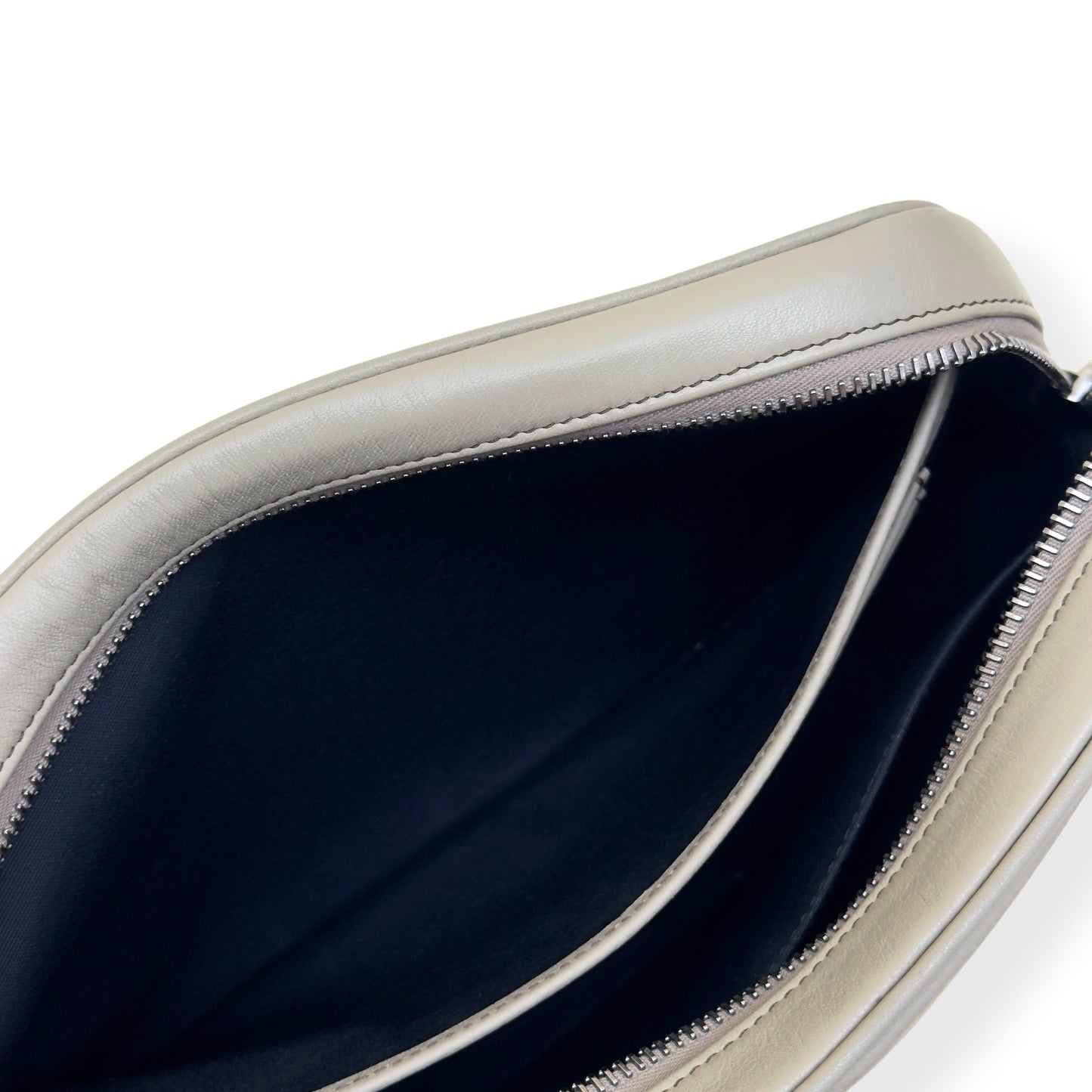 DIOR CD ICON GRAINED LEATHER ZIPPED POUCH TAUPE S | O/S, Taupe