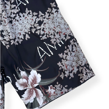 AMIRI HIBISCUS TIKI SILK SHORTS BLACK M | Medium, Black