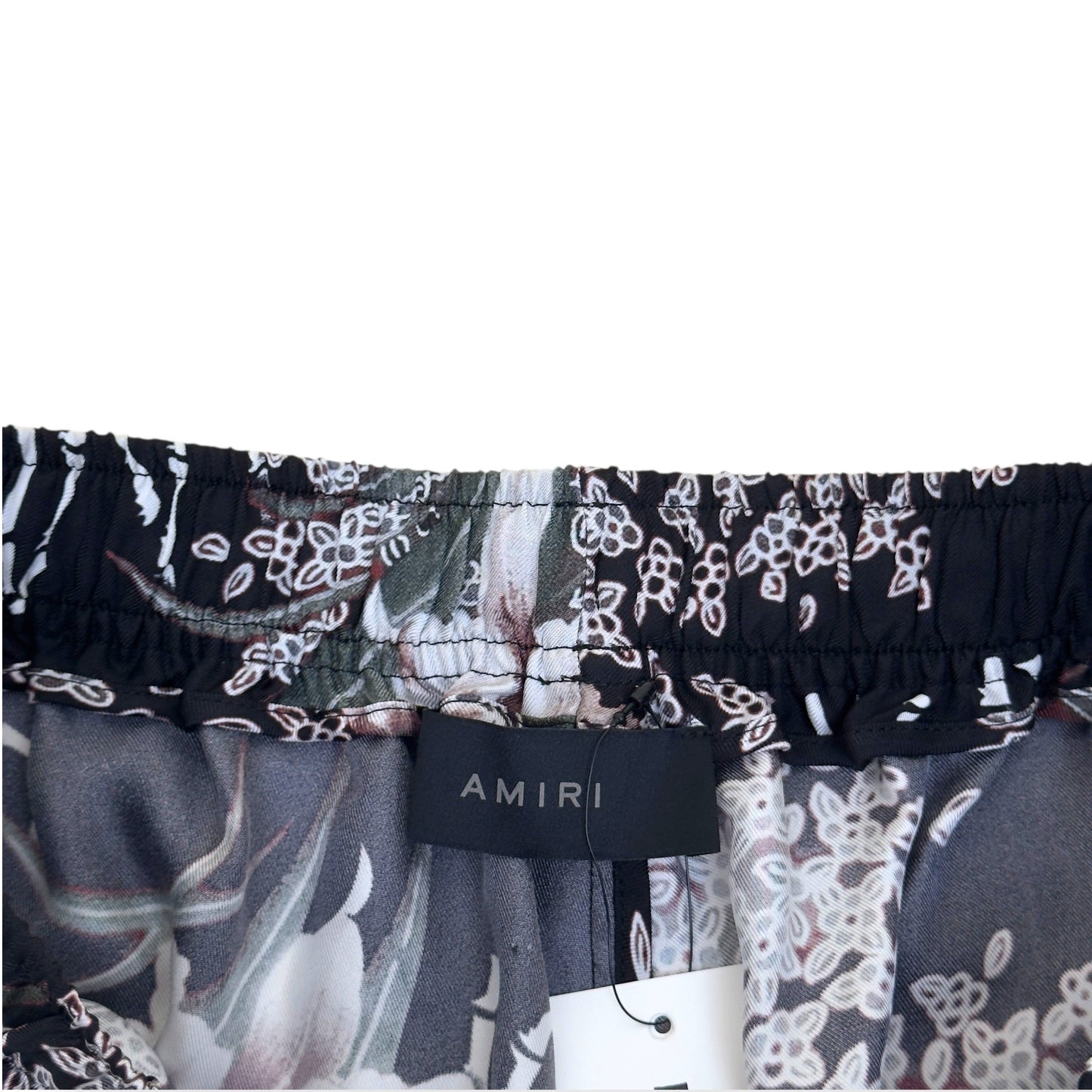 AMIRI HIBISCUS TIKI SILK SHORTS BLACK M | Medium, Black