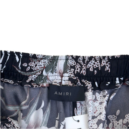 AMIRI HIBISCUS TIKI SILK SHORTS BLACK M | Medium, Black