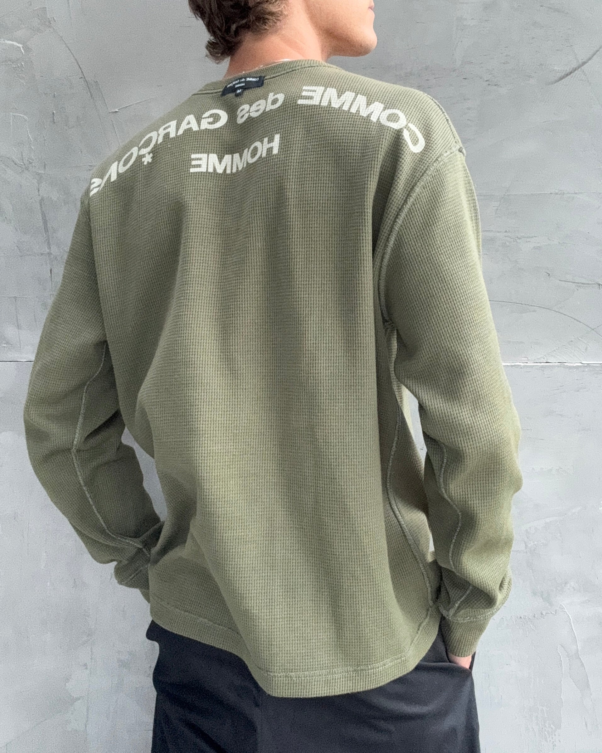 Comme Des Garçons Homme AW07 Logo Waffle Sweater - L | Large