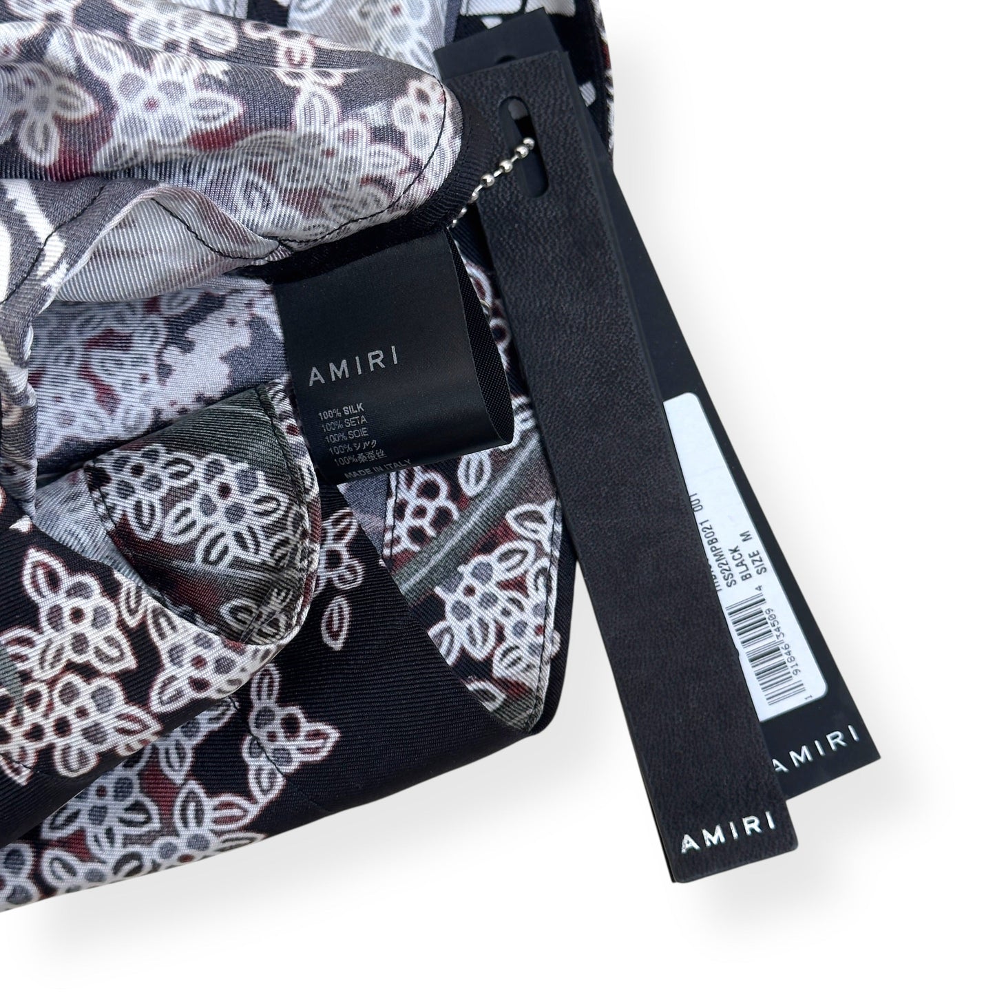 AMIRI HIBISCUS TIKI SILK SHORTS BLACK M | Medium, Black
