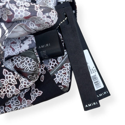 AMIRI HIBISCUS TIKI SILK SHORTS BLACK M | Medium, Black