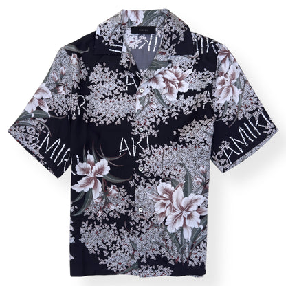 AMIRI HIBISCUS TIKI SILK SHIRT BLACK M | Medium, Black