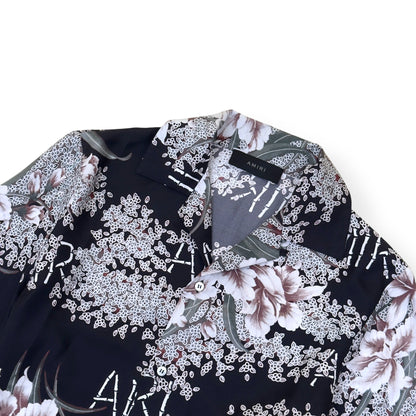 AMIRI HIBISCUS TIKI SILK SHIRT BLACK M | Medium, Black