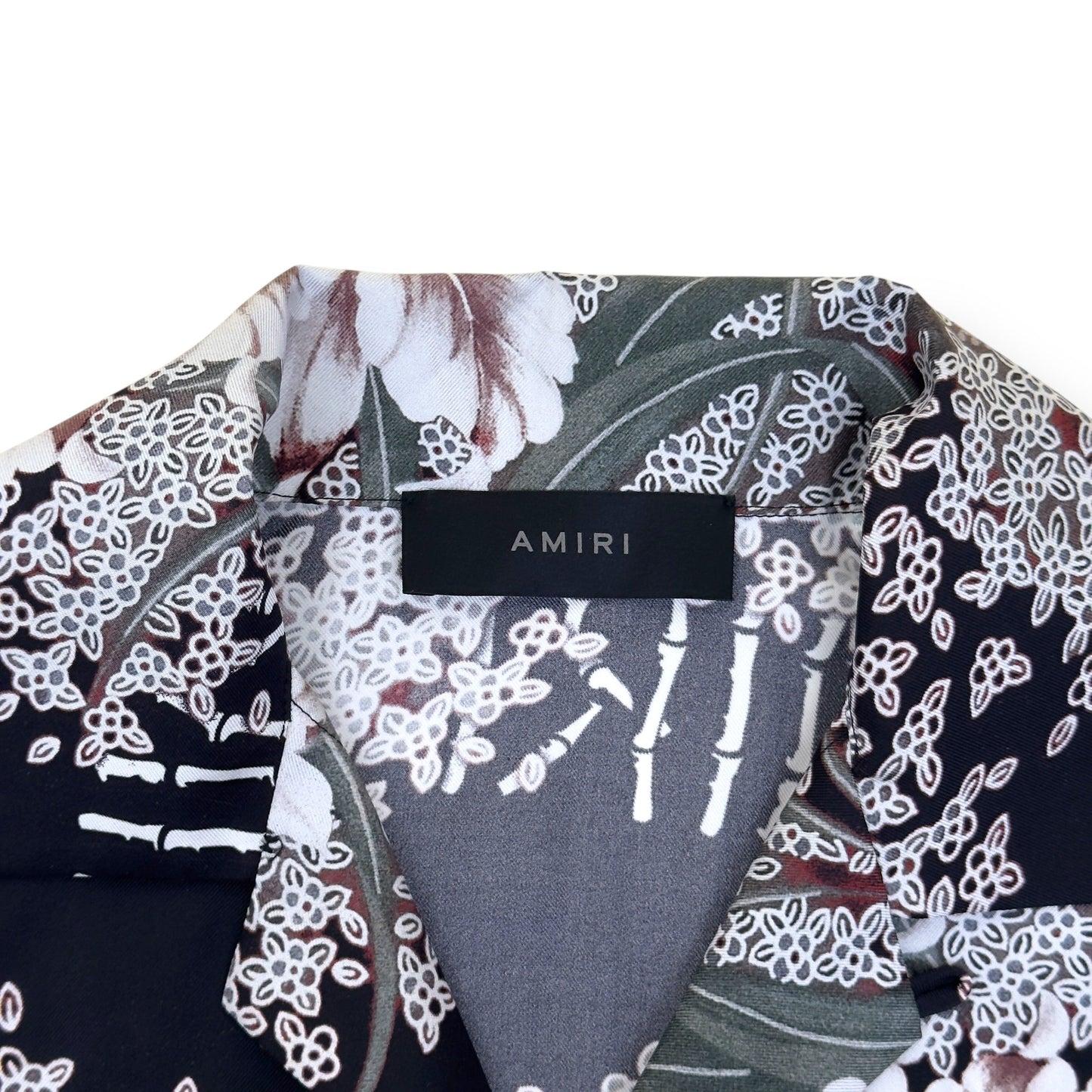 AMIRI HIBISCUS TIKI SILK SHIRT BLACK M | Medium, Black