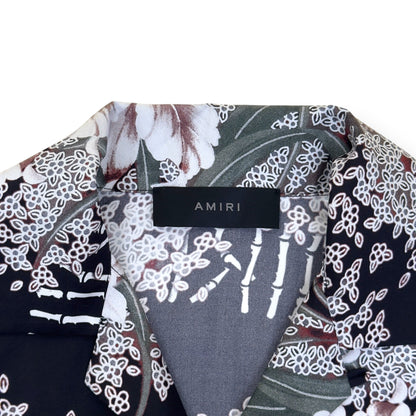 AMIRI HIBISCUS TIKI SILK SHIRT BLACK M | Medium, Black