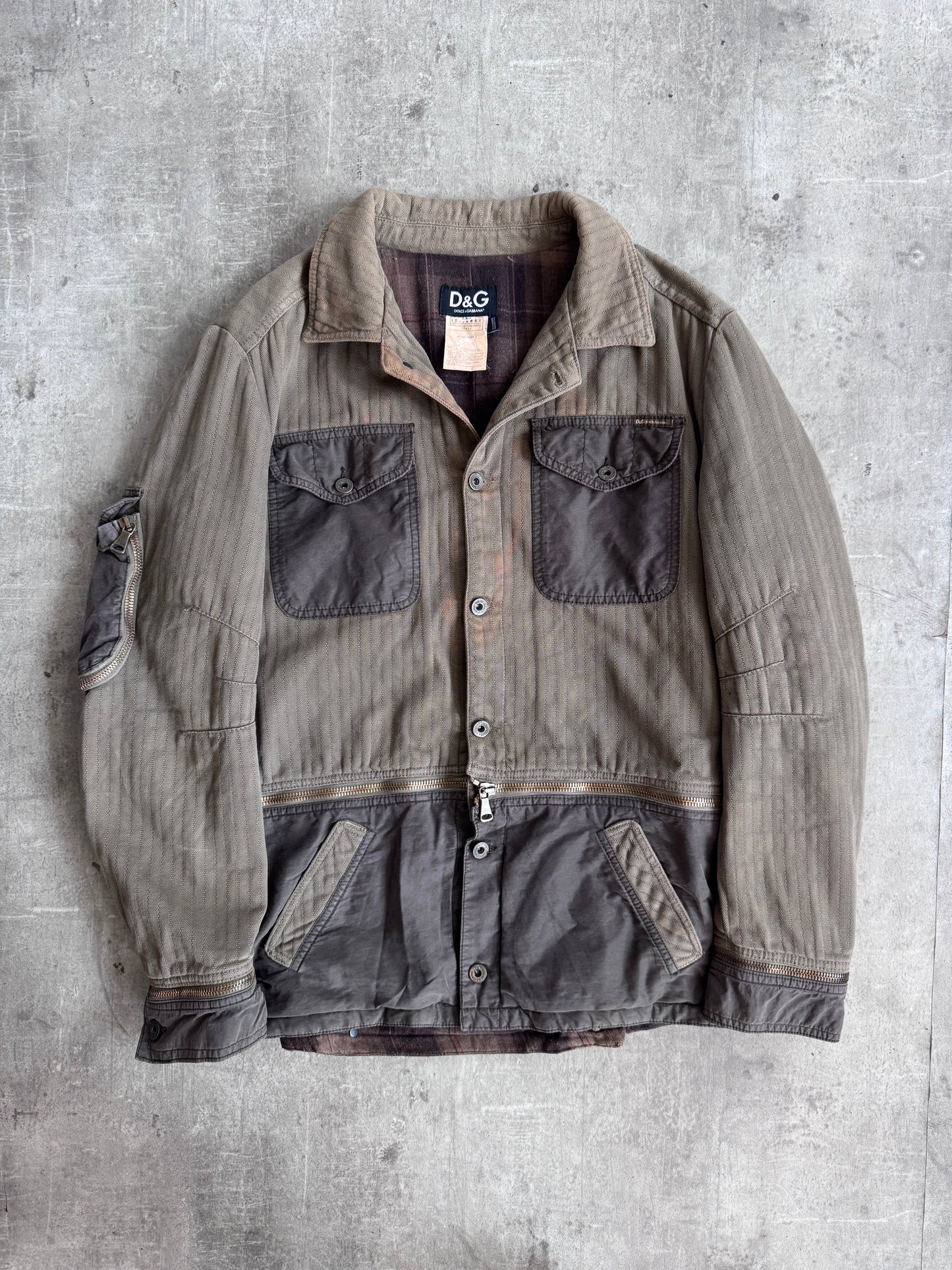 S/S 2003 Dolce & Gabbana Split Multi Zip Modular Utility Jacket