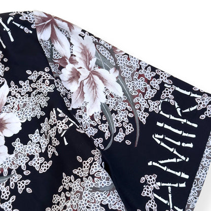 AMIRI HIBISCUS TIKI SILK SHIRT BLACK M | Medium, Black