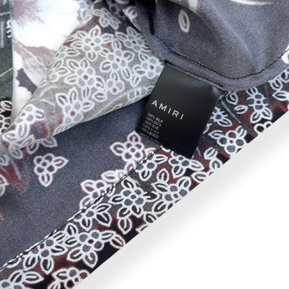 AMIRI HIBISCUS TIKI SILK SHIRT BLACK M | Medium, Black