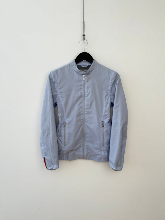 Prada Sport Baby Blue 00s Ripstop Biker Jacket | Small, Blue