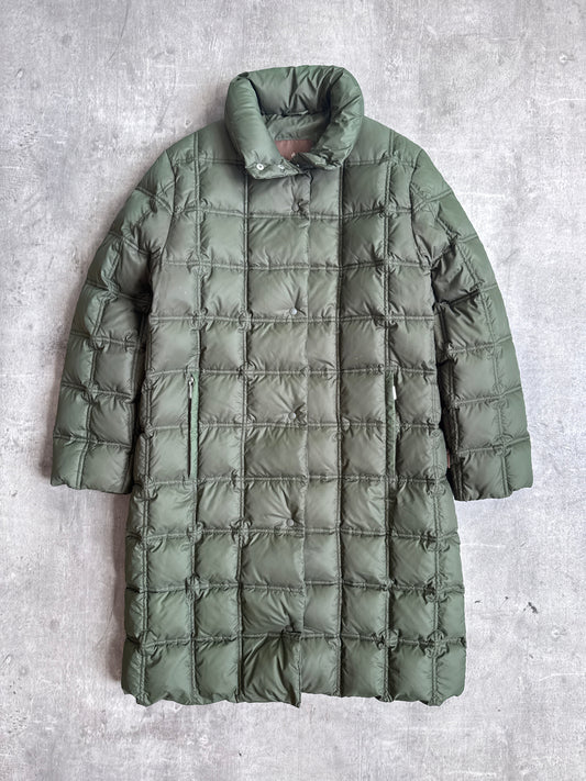 Moncler Grid Down Khaki Green Puffer Jacket