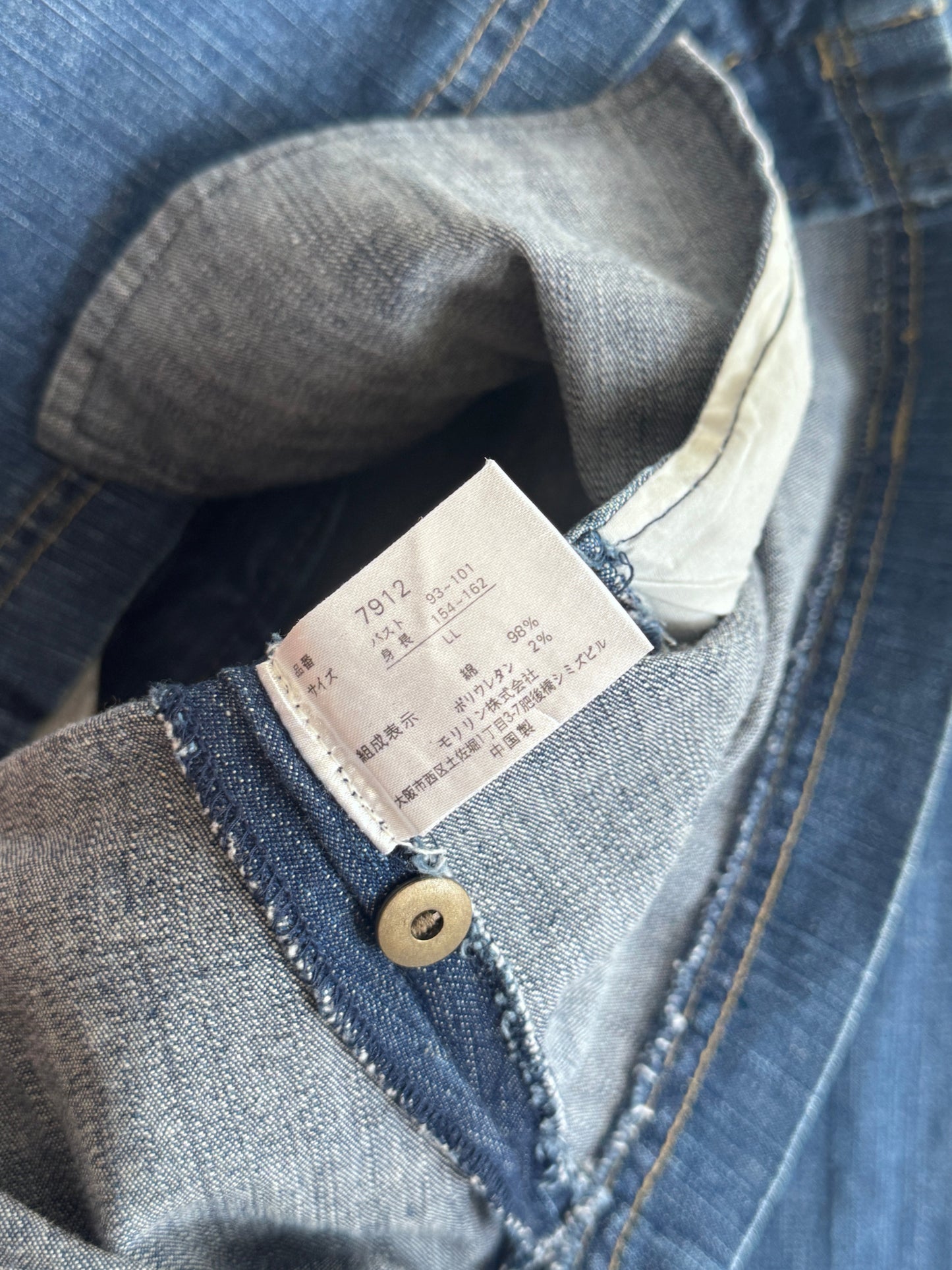 Michiko Jeans Blue Denim Multipocket Utility Jacket