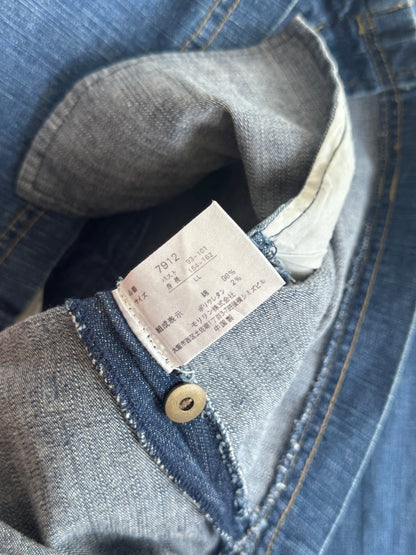 Michiko Jeans Blue Denim Multipocket Utility Jacket