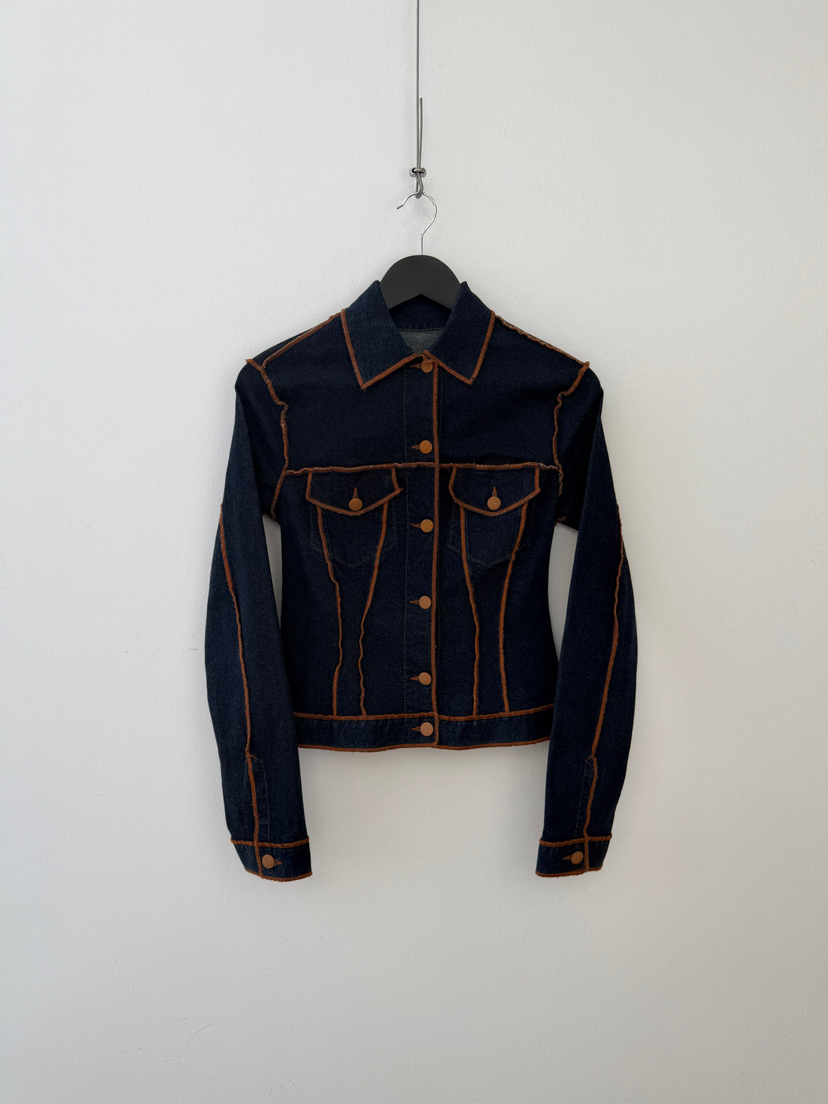 Jean Paul Gaultier 00s Exposed Seam Denim Jacket | O/S, Tan