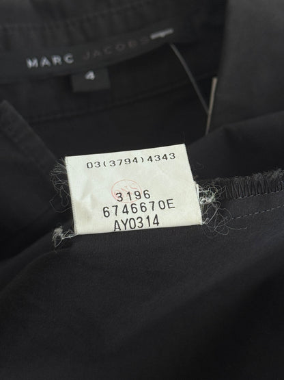 Marc Jacobs Black Cotton SS Button up Blouse