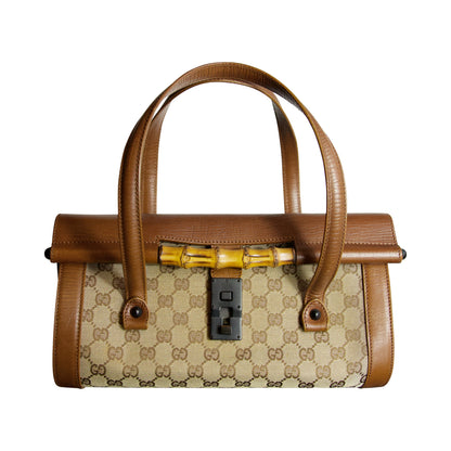 Gucci Supreme Bamboo Monogram Bullet Bag
