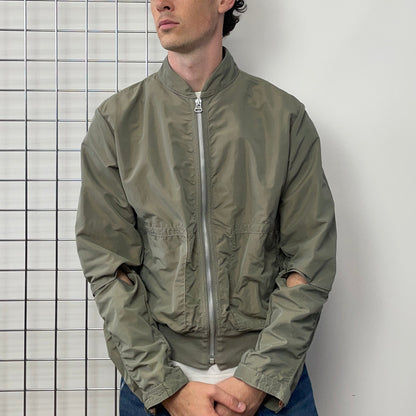 Hugo Boss Orange Grey 00s Nylon Vented Bomber Jacket | X-Large, Multicoloured