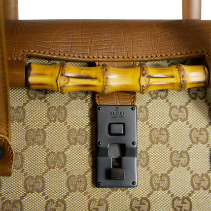 Gucci Supreme Bamboo Monogram Bullet Bag