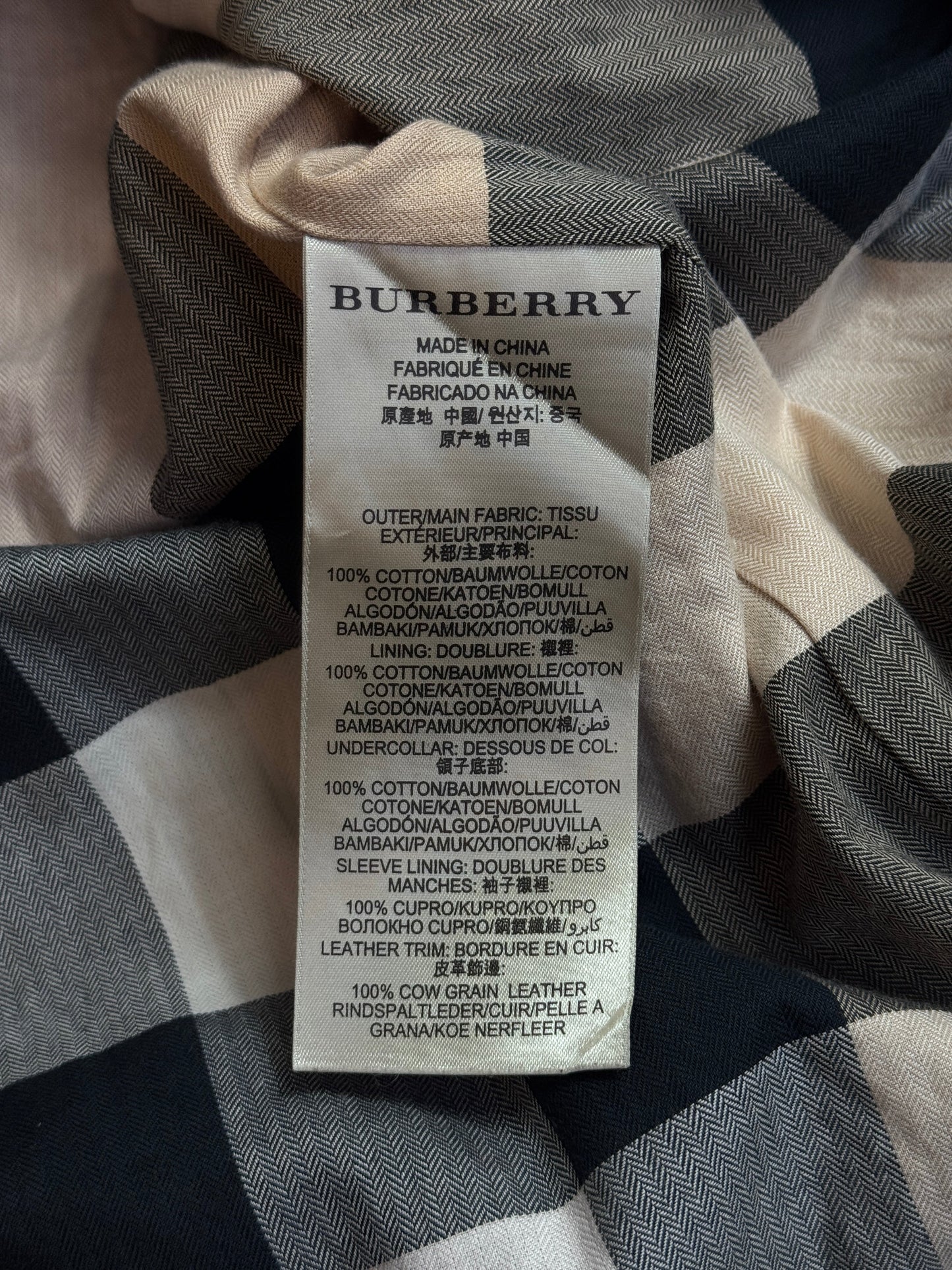 Burberry Navy Hooded Cotton Twill Parka Jacket